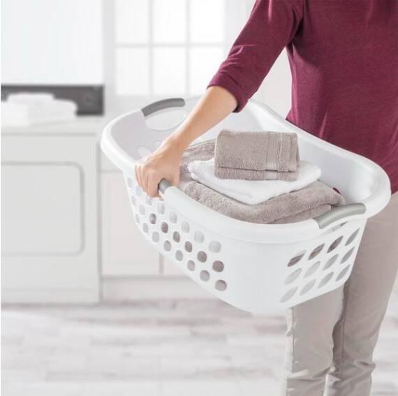 Bushel Ultra™ HipHold Laundry Basket White 4 Bushel Ultra™ HipHold Laundry Basket White