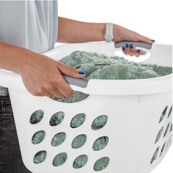 Bushel Ultra™ HipHold Laundry Basket White 6 Bushel Ultra™ HipHold Laundry Basket White