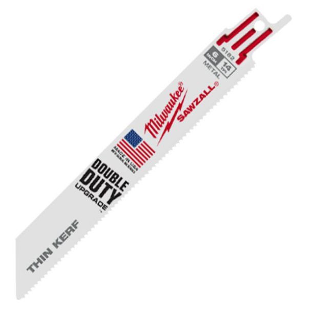 6-Inch 14-TPI SAWZALL® Thin Kerf Scheduled 80 Pipe Blade 1 6-Inch 14-TPI SAWZALL® Thin Kerf Scheduled 80 Pipe Blade
