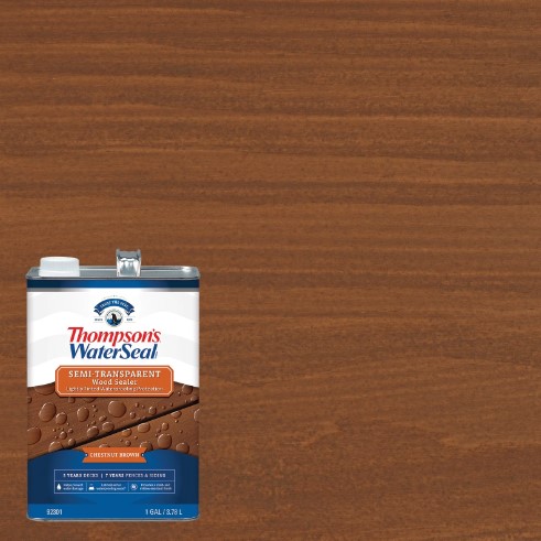 Stain Waterproof Semi-Transparent Chestnut Brown 1 Gal 1 Stain Waterproof Semi-Transparent Chestnut Brown 1 Gal
