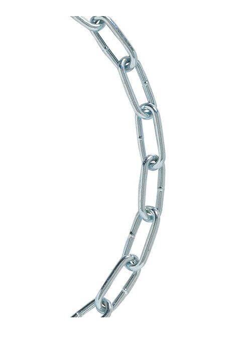 #2 Trade Size Electro Galvanized Straight Link Coil Chain, Per Foot
