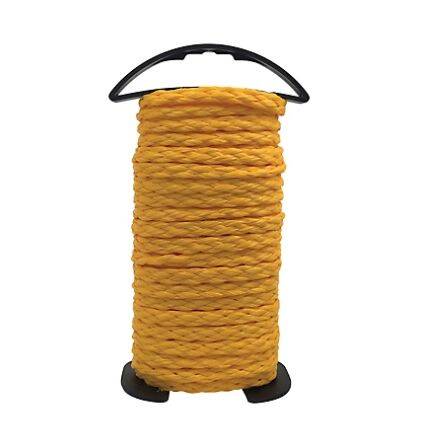 3/8-Inch Diameter X 50-Foot Length Yellow Polypropylene Hollow Braid Rope