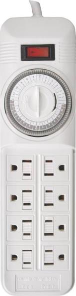 Powerstrip 8-Outlet W/Timer