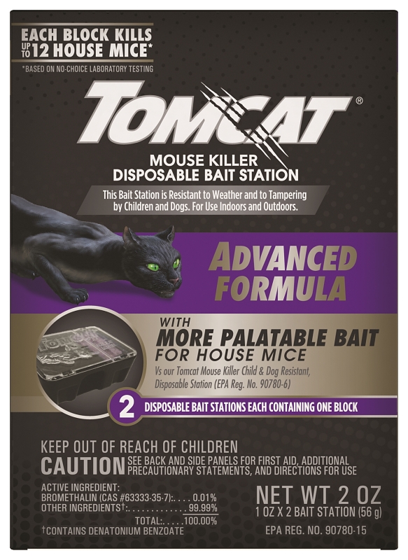 Advanced Formula Mouse Bait Station And Bait Block, 2-Pack