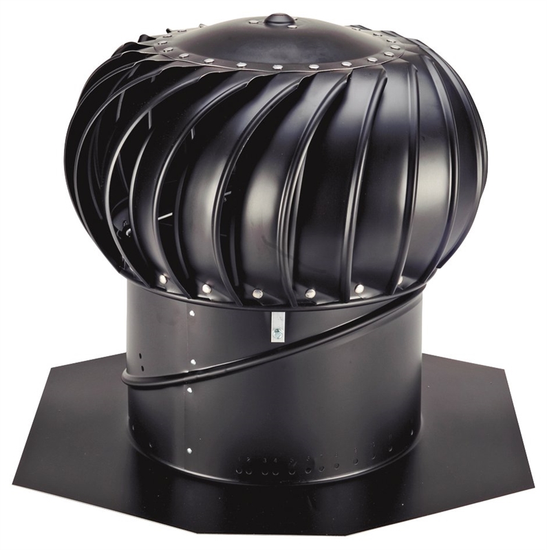 12-Inch Black Aluminum Whirlybird Turbine Ventilator
