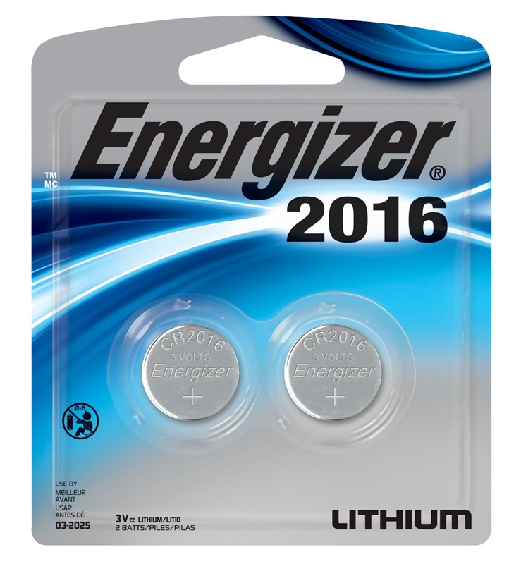 3-Volt Lithium 2016 Button Cell Battery 2-Pack 1 3-Volt Lithium 2016 Button Cell Battery 2-Pack