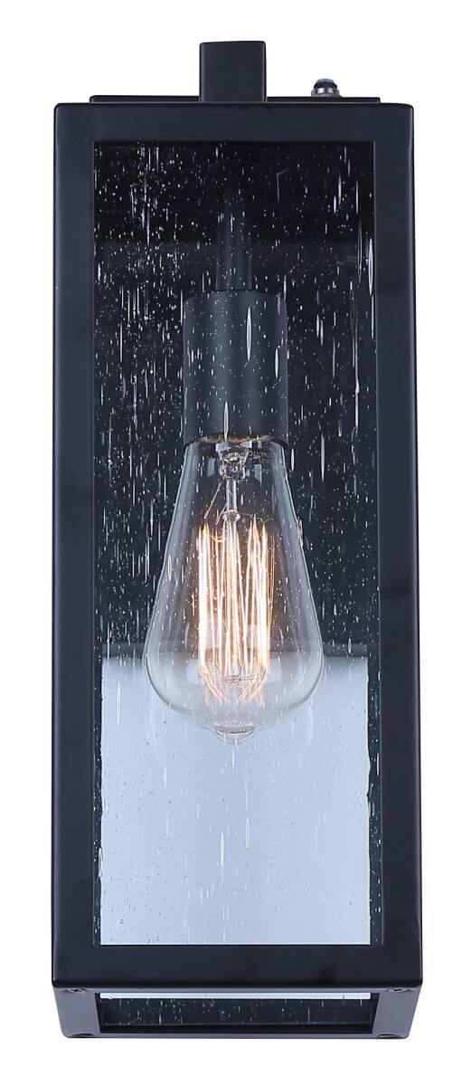 Alaina 1-Light Outdoor Fixture Seeded Glass-Black 3 Alaina 1-Light Outdoor Fixture Seeded Glass-Black