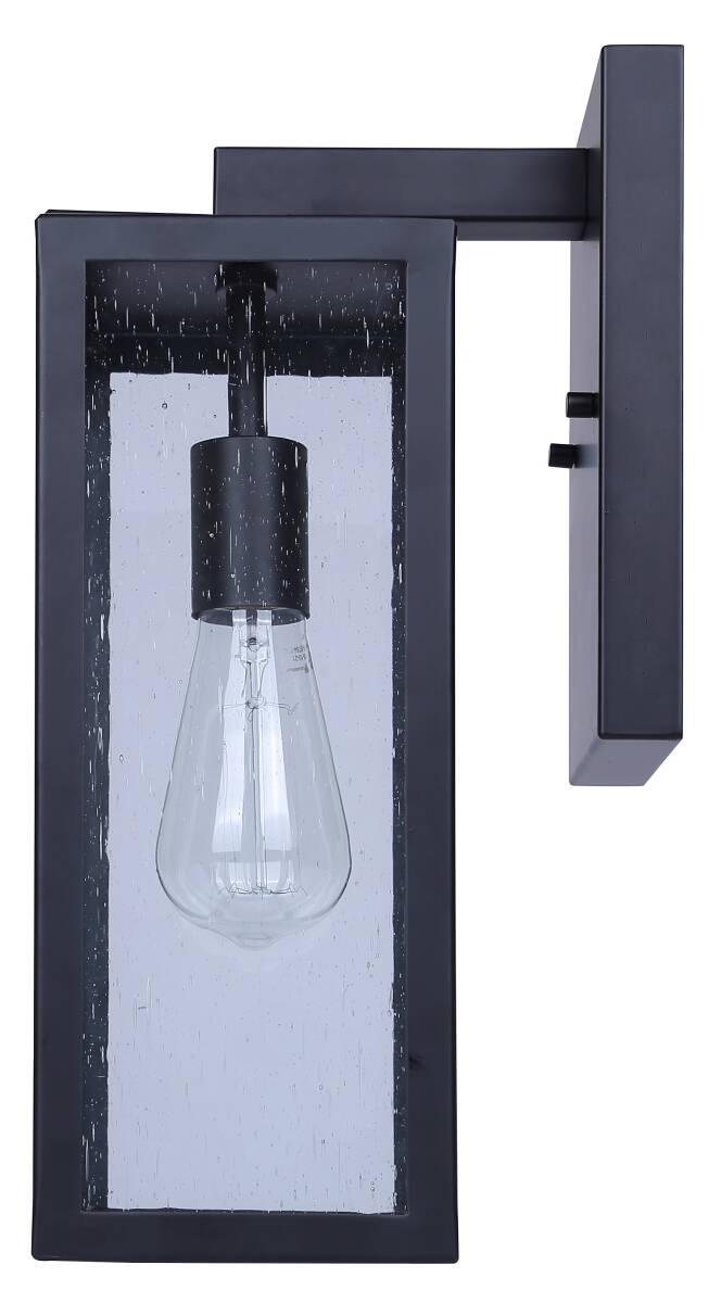 Alaina 1-Light Outdoor Fixture Seeded Glass-Black 4 Alaina 1-Light Outdoor Fixture Seeded Glass-Black