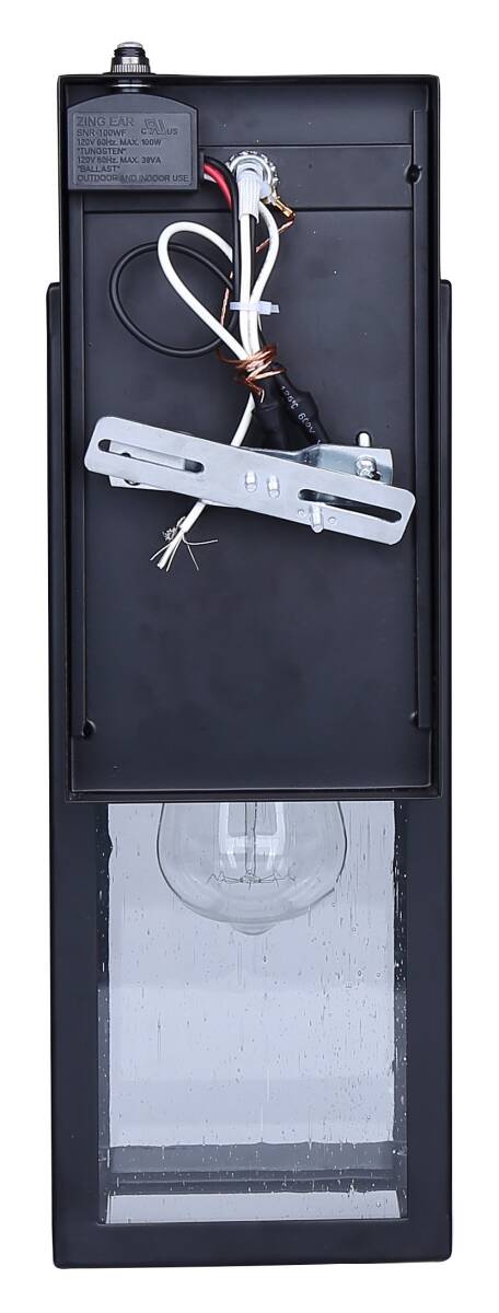 Alaina 1-Light Outdoor Fixture Seeded Glass-Black 5 Alaina 1-Light Outdoor Fixture Seeded Glass-Black