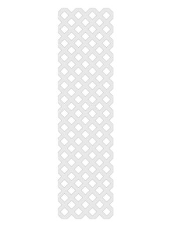 2 x 8-Foot White Classic Diamond Vinyl Lattice