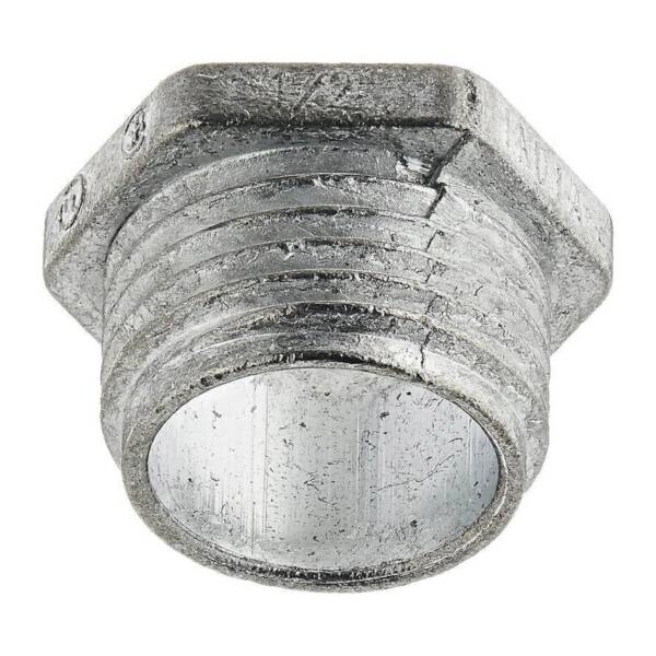 Conduit Chase Nipple, 1/2 in Threaded, 1.02 in OD, Zinc