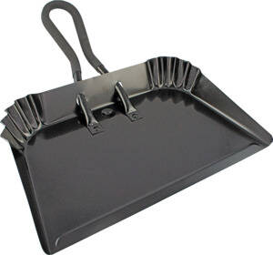 17-Inch Black Steel Dustpan