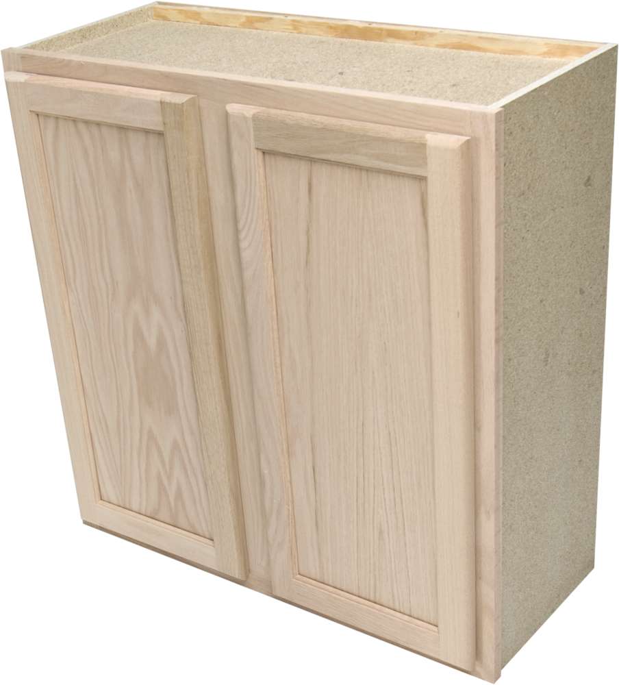 36 x 30 x 12-Inch Premier Unfinished Oak Double Door Wall Cabinet