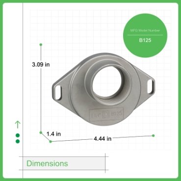 1-1/4-Inch Bolt-On Hub For Square D™ Devices With B Openings 2 1-1/4-Inch Bolt-On Hub For Square D™ Devices With B Openings