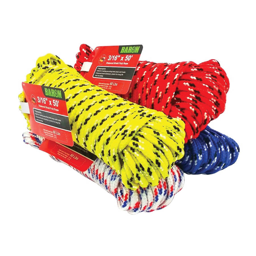 1/2-Inch X 100-Foot Diamond Braid Polyester Rope