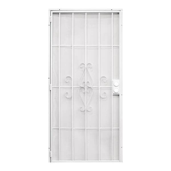 80 x 36-Inch White Steel Door Screen 1 80 x 36-Inch White Steel Door Screen