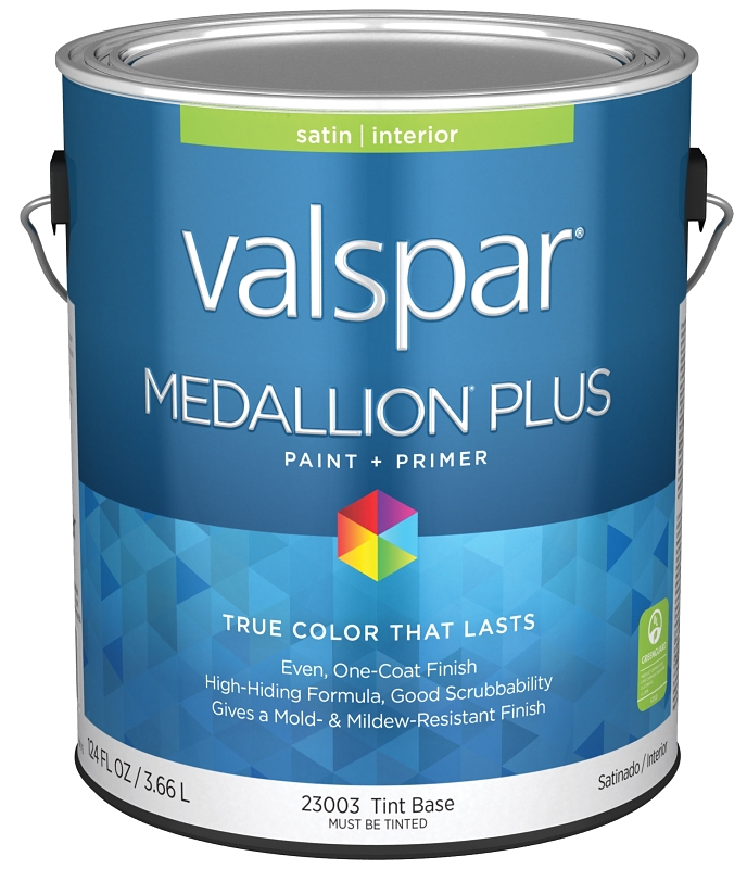 1-Gallon Medallion® Plus Satin Interior Tint Base Paint & Primer 1 1-Gallon Medallion® Plus Satin Interior Tint Base Paint & Primer