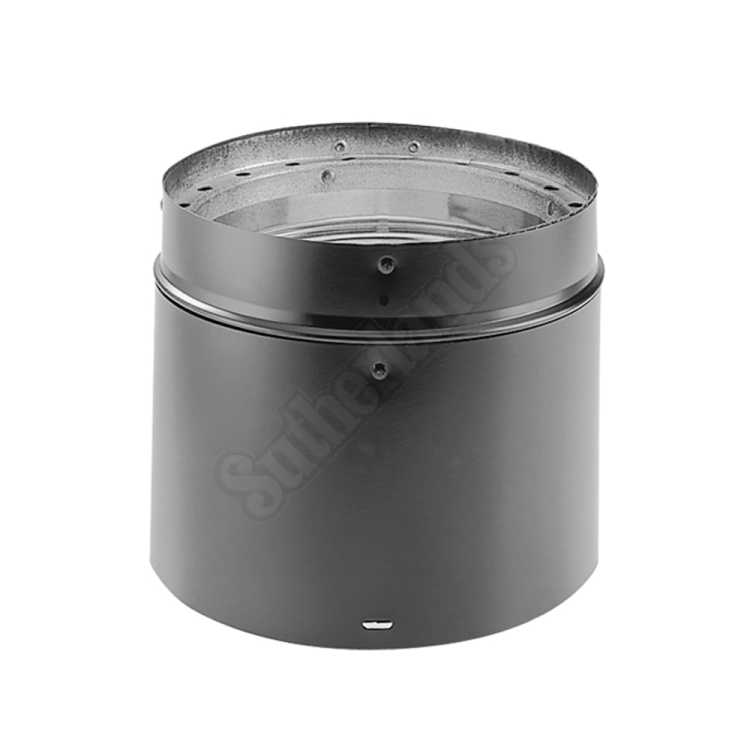 Dvl Double Wall Black Pipe 6x12 in Adj Black 1 Dvl Double Wall Black Pipe 6x12 in Adj Black