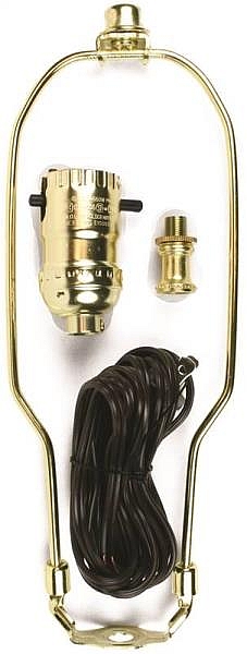 Polished Brass Lamp Kit With Harp