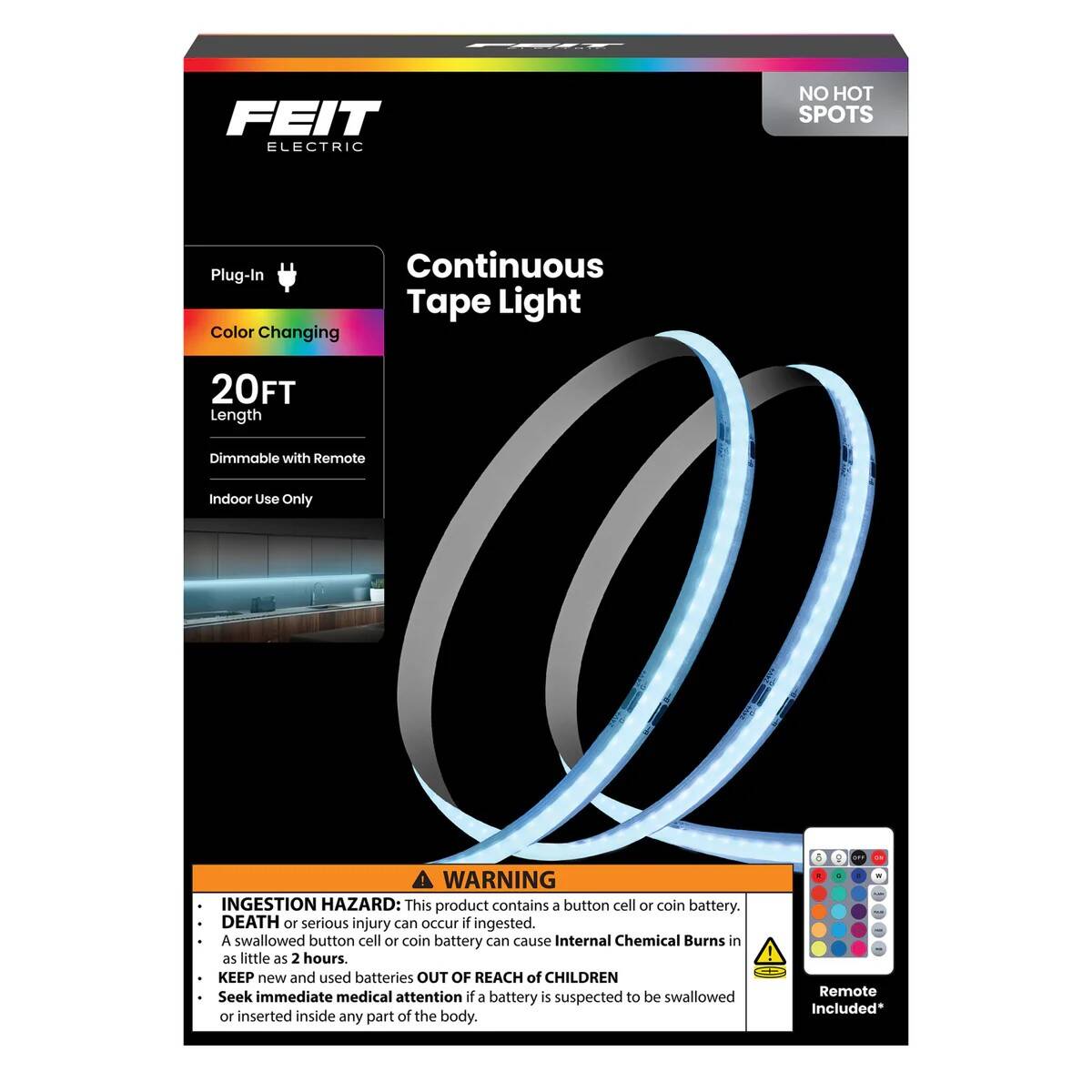 Non-Smart, Red, Green, Blue Tape Light, 20-Foot 2 Non-Smart, Red, Green, Blue Tape Light, 20-Foot