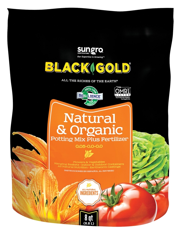 8-Quart Black Gold Natural And Organic Potting Soil