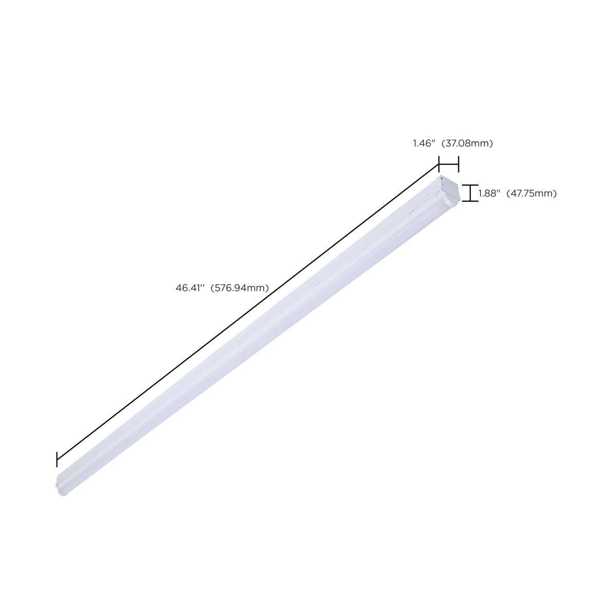 LED 4-Foot Strip Light 19 Watts White Finish 5 LED 4-Foot Strip Light 19 Watts White Finish