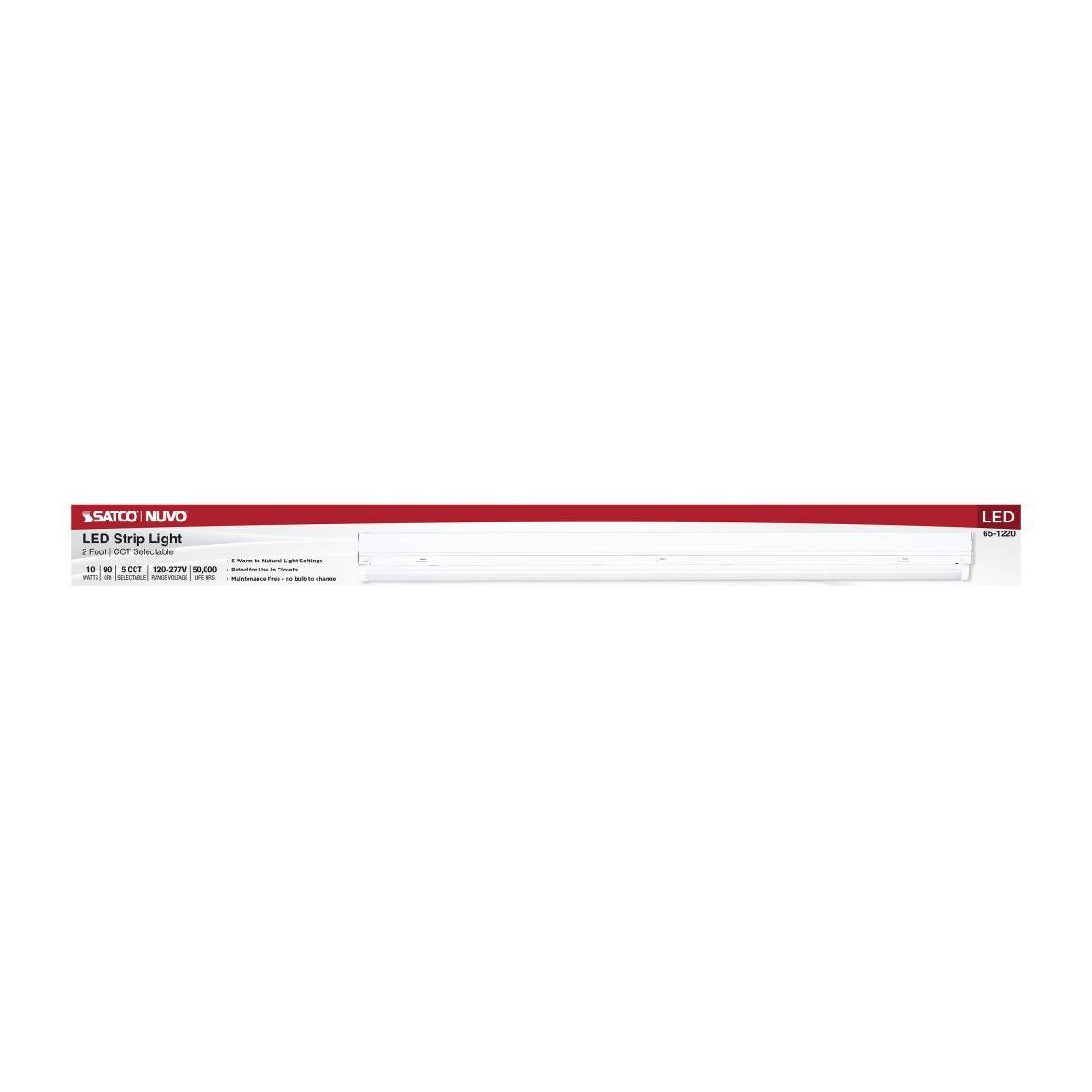 LED 4-Foot Strip Light 19 Watts White Finish 6 LED 4-Foot Strip Light 19 Watts White Finish