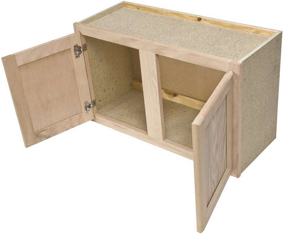 30 x 12 x 12-Inch Premier Unfinished Oak Over The Appliance Wall Cabinet