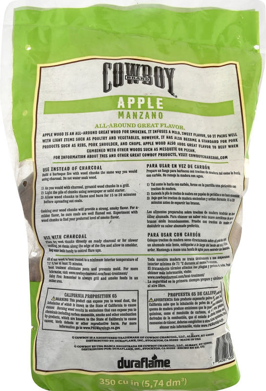 Apple Wood Smoking Chunks, 350 cu. in. 1 Apple Wood Smoking Chunks, 350 cu. in.