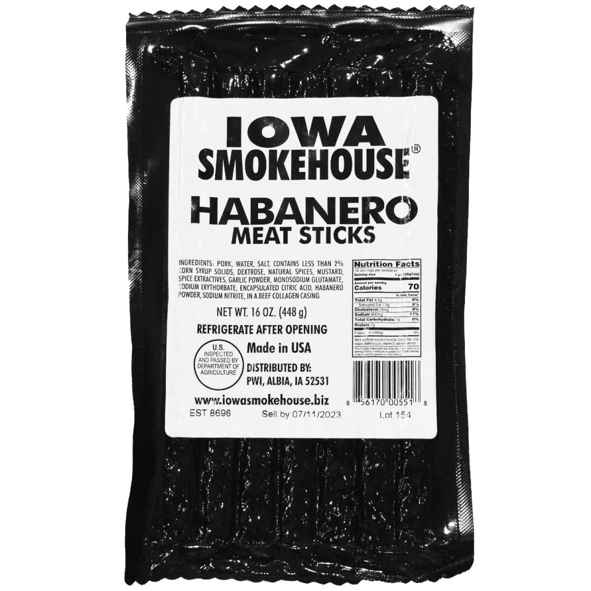 16-Ounce Habanero Meat Stick 4 16-Ounce Habanero Meat Stick
