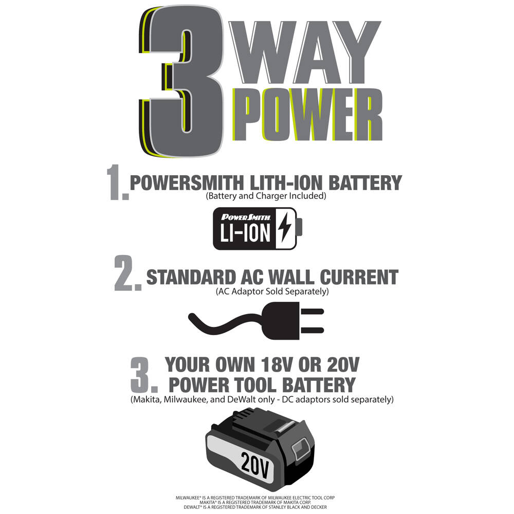 PowerSmith™ Aluminum 5000 K Rechargeable Battery LED Shop Light 16 PowerSmith™ Aluminum 5000 K Rechargeable Battery LED Shop Light