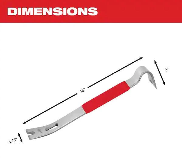 15-Inch Pry Bar With Shockshield 3 15-Inch Pry Bar With Shockshield