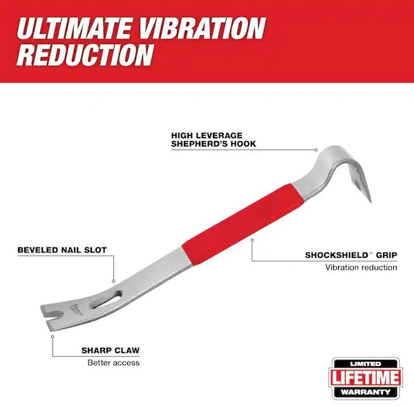 12-Inch Pry Bar With Shockshield 6 12-Inch Pry Bar With Shockshield