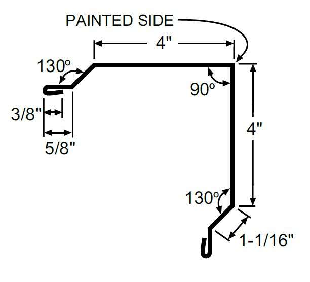 Outside Corner Trim 10.5 ft Galv