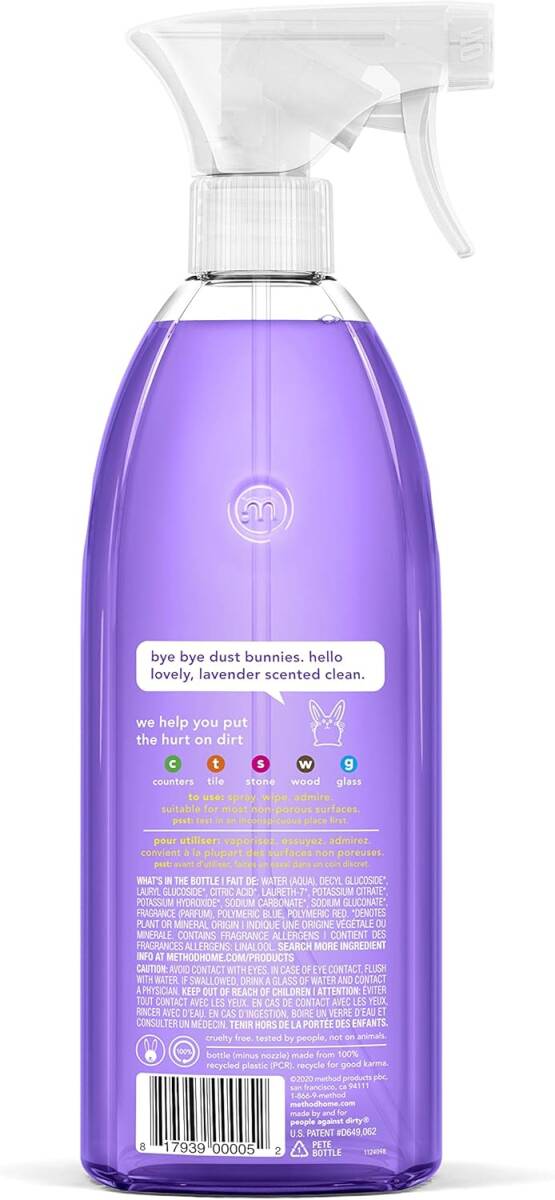 28 Fl. Oz. Lavender All-Purpose SprayCleaner 2 28 Fl. Oz. Lavender All-Purpose SprayCleaner