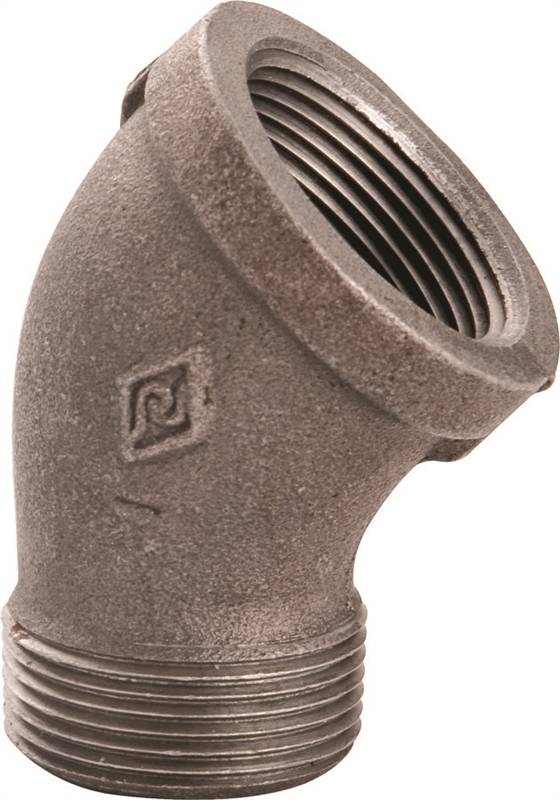 Malleable Iron FIP x MIP 45-degree Black Pipe Street Elbow, 1-1/4 1 Malleable Iron FIP x MIP 45-degree Black Pipe Street Elbow, 1-1/4\