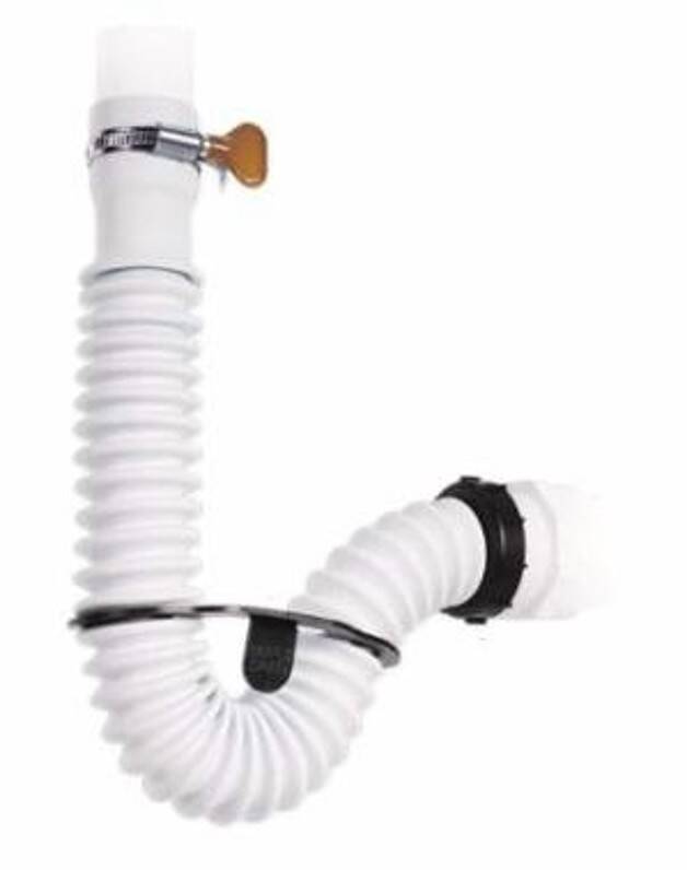 White 1-1-4-Inch to 1-1/2-Inch Universal P-Trap Kit