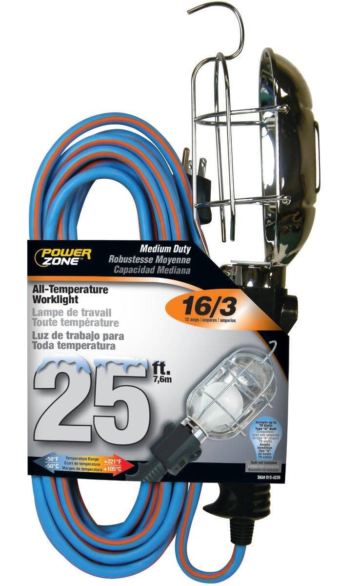 25-Foot 16/3 All Temperature Metal Trouble Work Light 1 25-Foot 16/3 All Temperature Metal Trouble Work Light