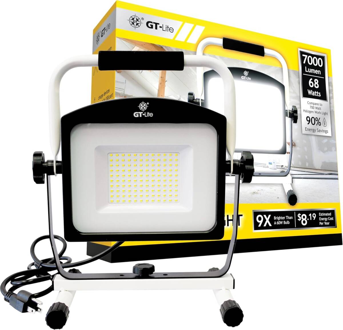 7000-Lumen 68-Watt LED Work Light With USB Port 10 7000-Lumen 68-Watt LED Work Light With USB Port