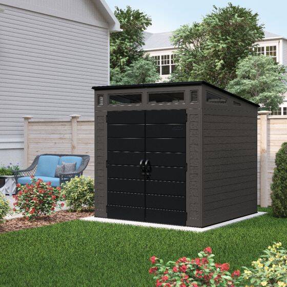 Modernist® 7-Foot X 7-Foot Gray Storage Shed