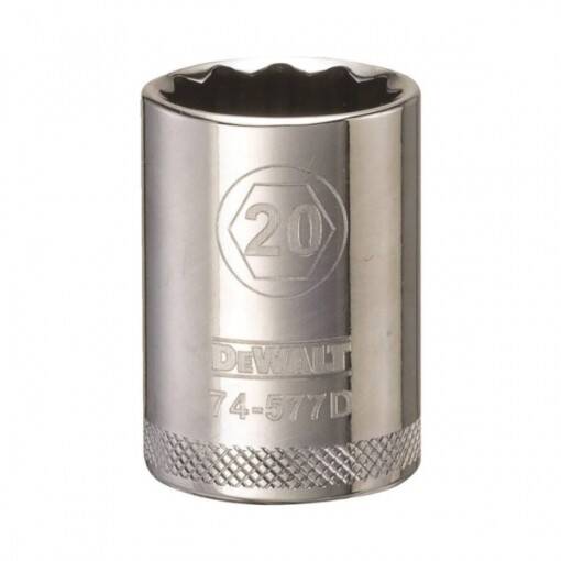 1/2-Inch Drive, 12-Point 20-mm Vanadium Steel, Polished Chrome Drive Socket 3 1/2-Inch Drive, 12-Point 20-mm Vanadium Steel, Polished Chrome Drive Socket
