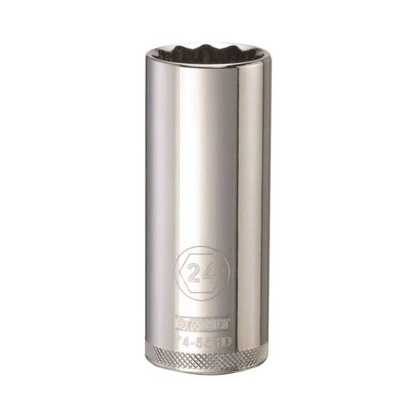 1/2-Inch Drive, 12-Point, 24-mm, Vanadium Steel, Polished Chrome, Deep Socket 3 1/2-Inch Drive, 12-Point, 24-mm, Vanadium Steel, Polished Chrome, Deep Socket