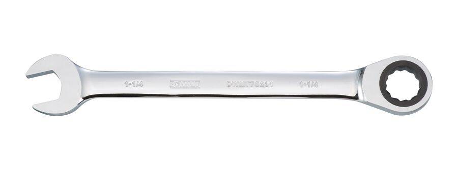 1-1/4-Inch Head, 12-Point, Chrome, Combination Fractional Ratcheting Wrench