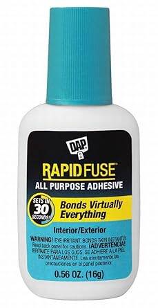 0.56 Ounce Rapid Fuse All-Purpose Super Glue 5 0.56 Ounce Rapid Fuse All-Purpose Super Glue