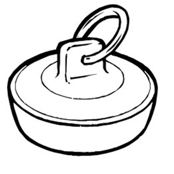 1-1/2-Inch White Rubber Drain Stopper 1 1-1/2-Inch White Rubber Drain Stopper