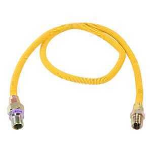 1/2-Inch MIP (Tapped 3/8-Inch FIP)X 1/2-Inch MIP (Tapped 3/8-Inch FIP)X 48-Inch Yellow Epoxy/Stainless Steel Gas Connector 3 1/2-Inch MIP (Tapped 3/8-Inch FIP)X 1/2-Inch MIP (Tapped 3/8-Inch FIP)X 48-Inch Yellow Epoxy/Stainless Steel Gas Connector
