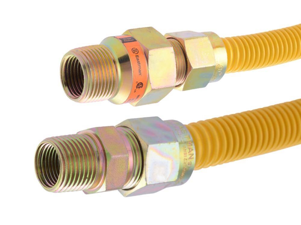 1/2-Inch MIP (Tapped 3/8-Inch FIP) X 1/2-Inch MIP (Tapped 3/8-Inch FIP) X 36-Inch Yellow Epoxy/Stainless Steel Gas Connector, Wi 2 1/2-Inch MIP (Tapped 3/8-Inch FIP) X 1/2-Inch MIP (Tapped 3/8-Inch FIP) X 36-Inch Yellow Epoxy/Stainless Steel Gas Connector, Wi