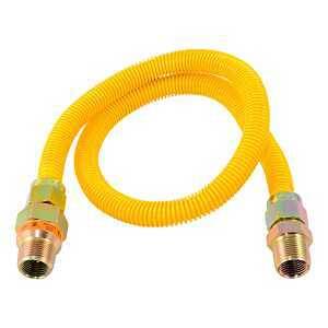 3/4-Inch MIP (Tapped 1/2-Inch FIP) X 3/4-Inch MIP (Tapped 1/2-Inch FIP) X 36-Inch Yellow Epoxy/Stainless Steel Gas Connector Wit 1 3/4-Inch MIP (Tapped 1/2-Inch FIP) X 3/4-Inch MIP (Tapped 1/2-Inch FIP) X 36-Inch Yellow Epoxy/Stainless Steel Gas Connector Wit