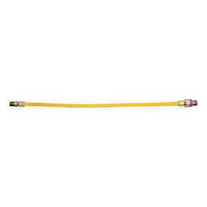 3/8-Inch MIP (Tapped 1/4-Inch FIP) X 1/2-Inch (Tapped 3/8-Inch FIP) X 24-Inch Yellow Epoxy/Stainless Steel Gas Connector 1 3/8-Inch MIP (Tapped 1/4-Inch FIP) X 1/2-Inch (Tapped 3/8-Inch FIP) X 24-Inch Yellow Epoxy/Stainless Steel Gas Connector