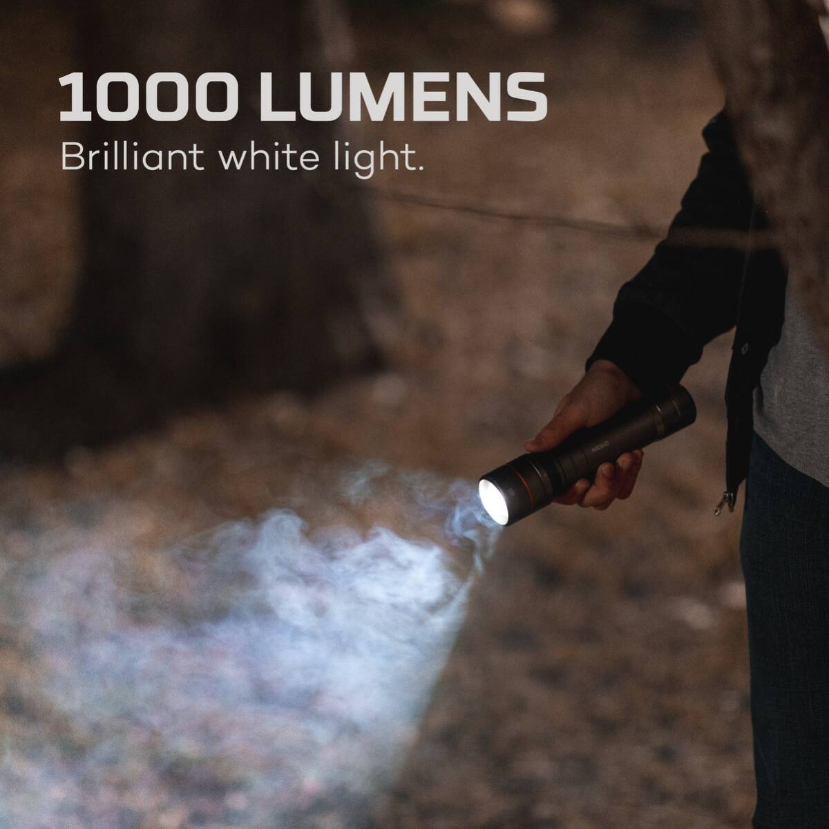 Newton 1000 Flashlight LED Gray-White
